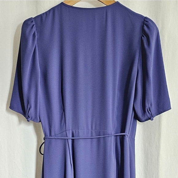 🇨🇦 Aritzia Wilfred Lulea Short Sleeve Chiffon Midi Wrap Dress - Picture 9 of 16